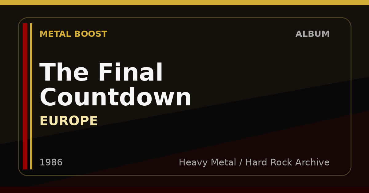 The Final Countdown – EUROPE | METAL BOOST album visual