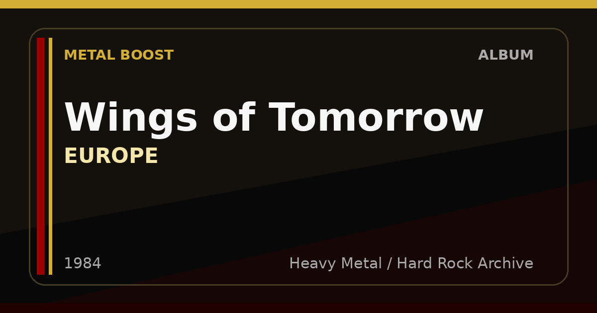 Wings of Tomorrow – EUROPE | METAL BOOST album visual