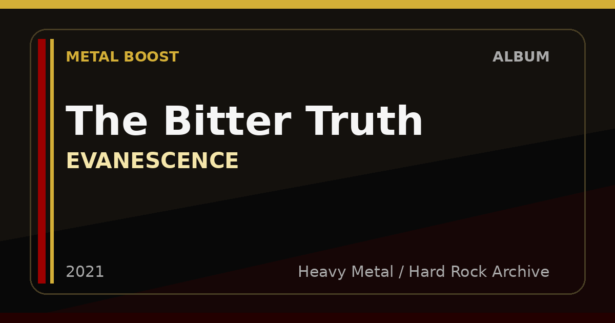 The Bitter Truth – EVANESCENCE | METAL BOOST album visual