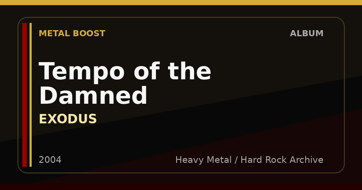 Tempo of the Damned – EXODUS | METAL BOOST album visual