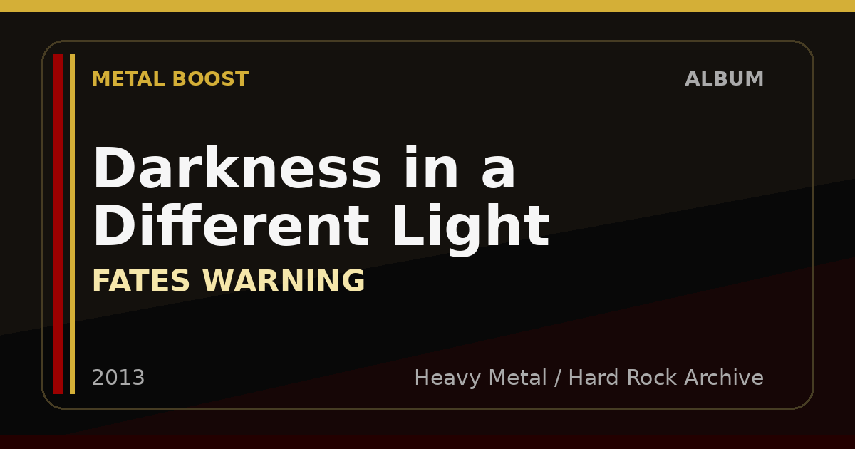 Darkness in a Different Light – FATES WARNING | METAL BOOST album visual