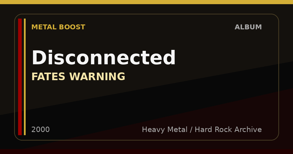 Disconnected – FATES WARNING | METAL BOOST album visual