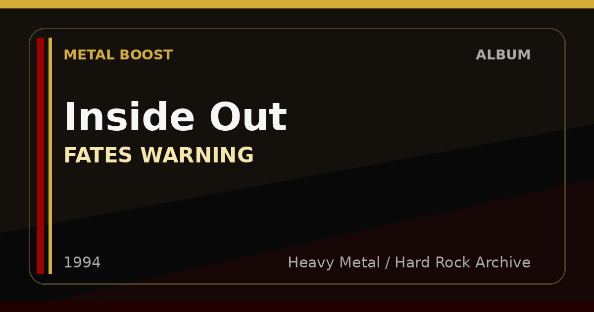 Inside Out – FATES WARNING | METAL BOOST album visual