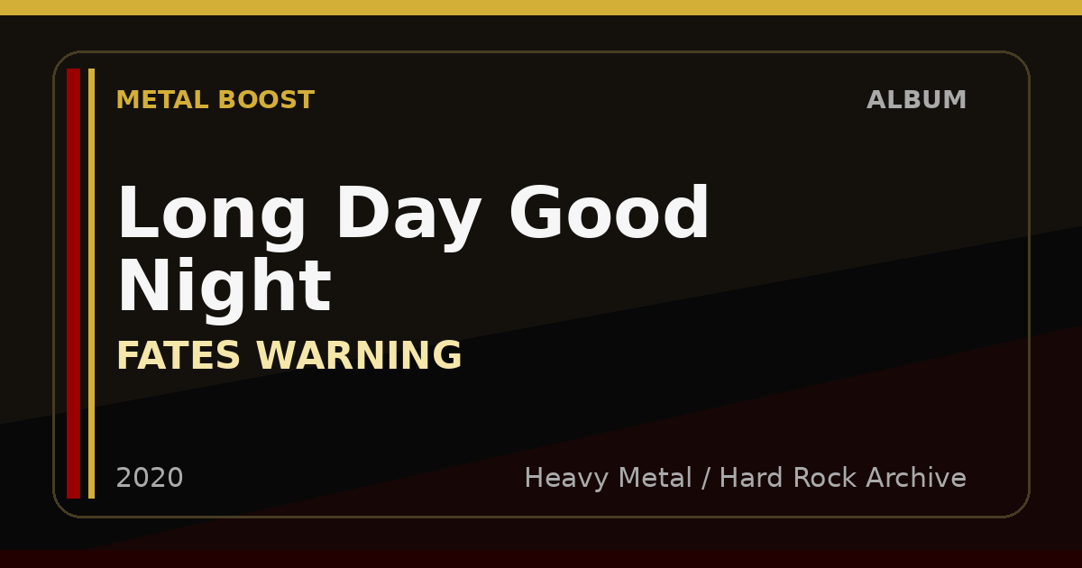 Long Day Good Night – FATES WARNING | METAL BOOST album visual