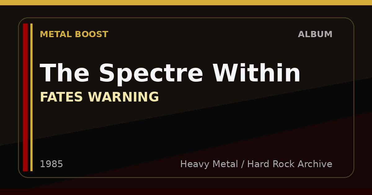 The Spectre Within – FATES WARNING | METAL BOOST album visual