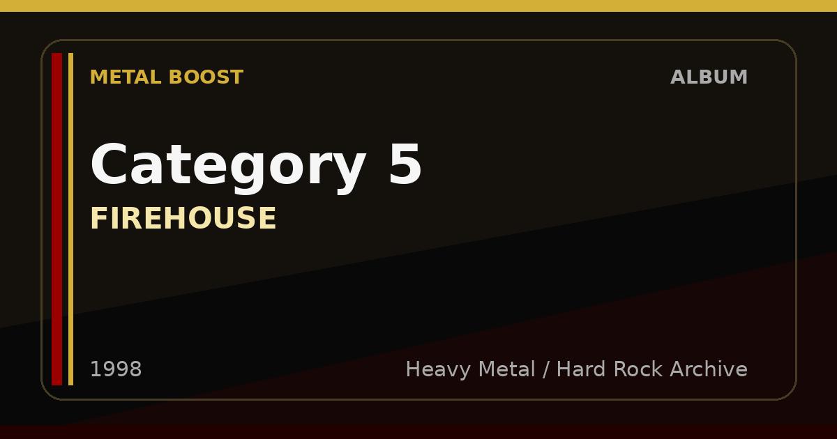 Category 5 – FIREHOUSE | METAL BOOST album visual