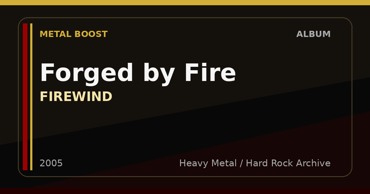 Forged by Fire – FIREWIND | METAL BOOST album visual