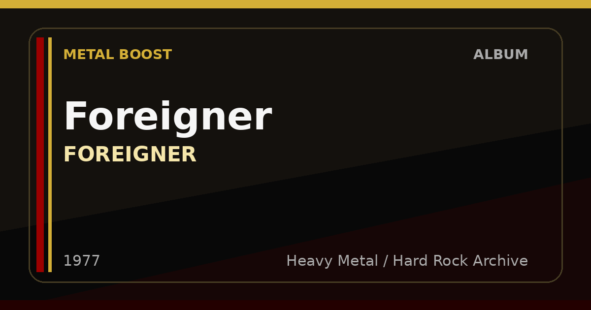 Foreigner – FOREIGNER | METAL BOOST album visual