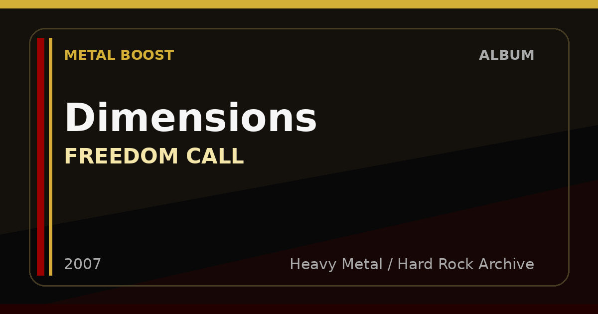 Dimensions – FREEDOM CALL | METAL BOOST album visual