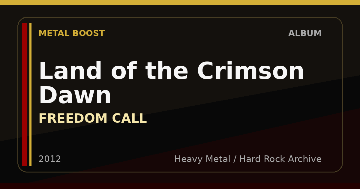 Land of the Crimson Dawn – FREEDOM CALL | METAL BOOST album visual