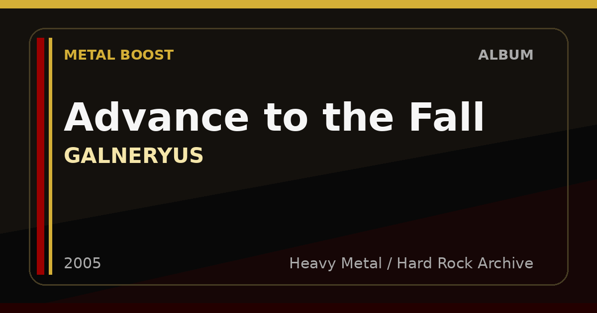 Advance to the Fall – GALNERYUS | METAL BOOST album visual
