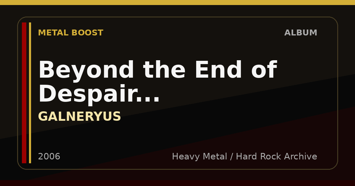 Beyond the End of Despair... – GALNERYUS | METAL BOOST album visual