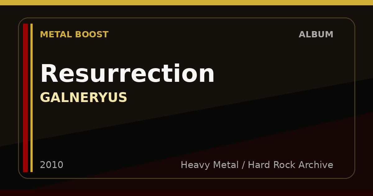 Resurrection – GALNERYUS | METAL BOOST album visual
