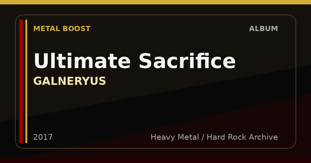 Ultimate Sacrifice – GALNERYUS | METAL BOOST album visual
