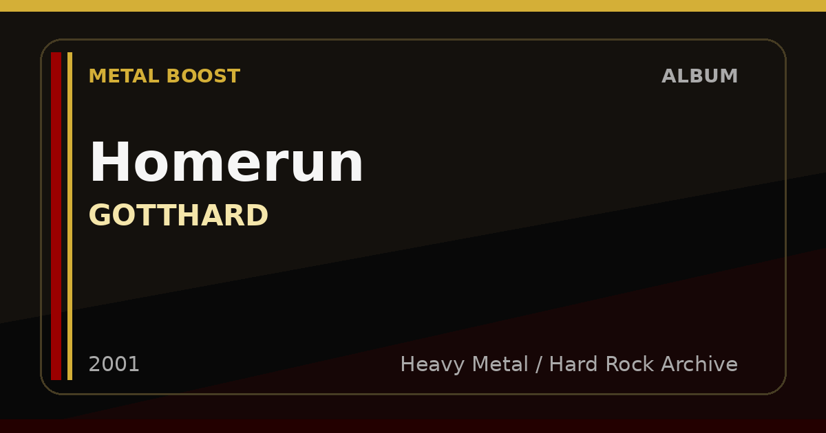 Homerun – GOTTHARD | METAL BOOST album visual