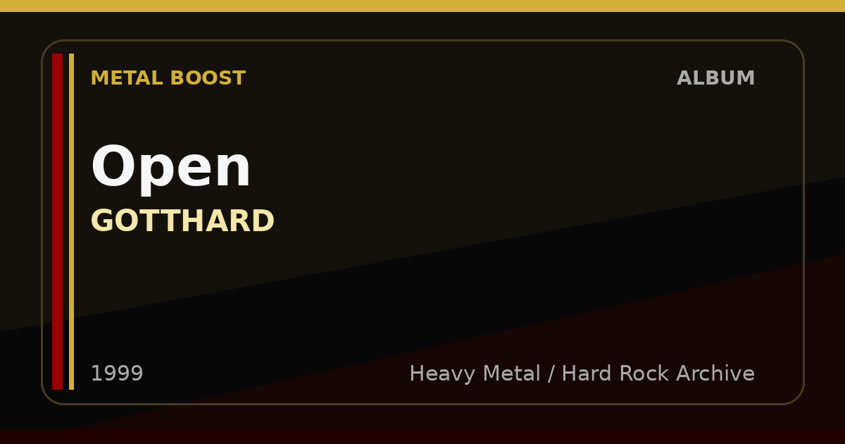 Open – GOTTHARD | METAL BOOST album visual