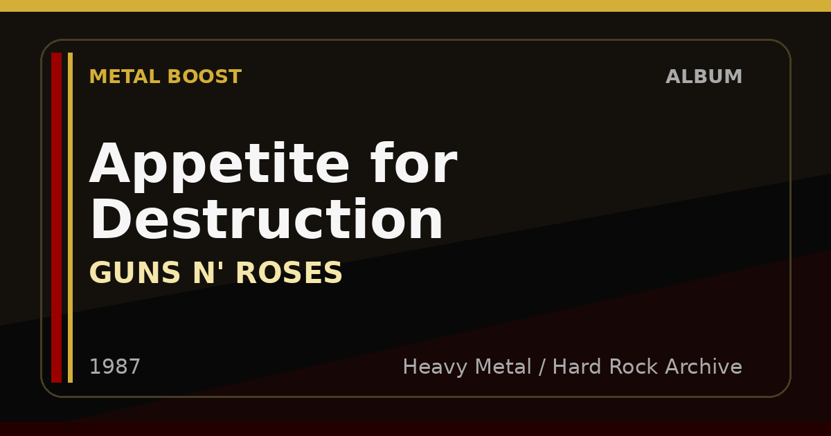 Appetite for Destruction – GUNS N' ROSES | METAL BOOST album visual