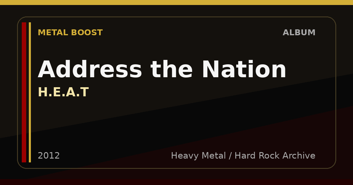 Address the Nation – H.E.A.T | METAL BOOST album visual
