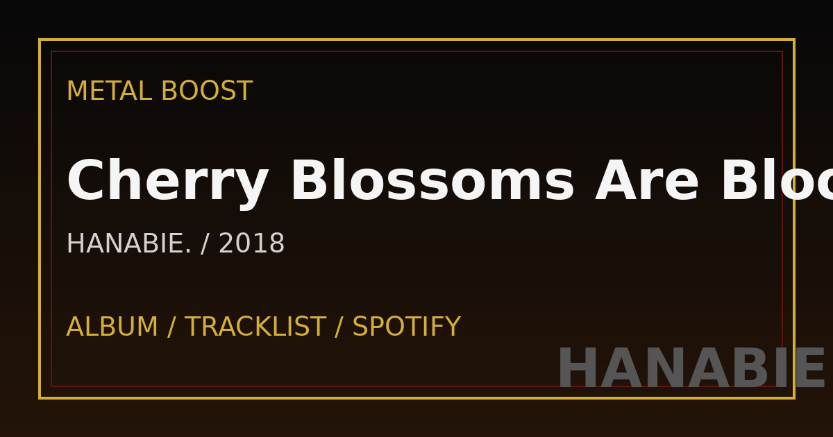 Cherry Blossoms Are Blooming – HANABIE. | METAL BOOST album visual