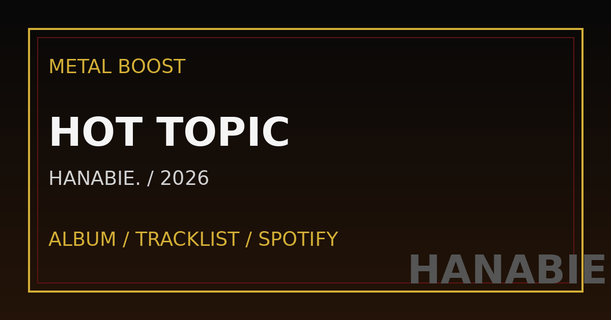 HOT TOPIC – HANABIE. | METAL BOOST album visual