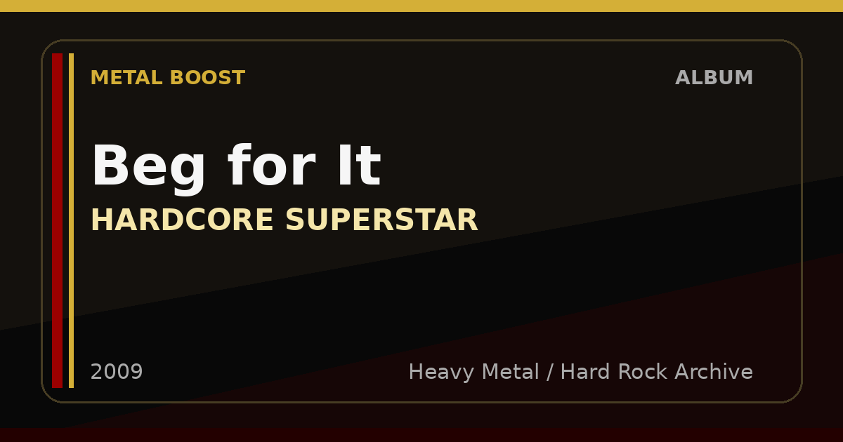 Beg for It – HARDCORE SUPERSTAR | METAL BOOST album visual