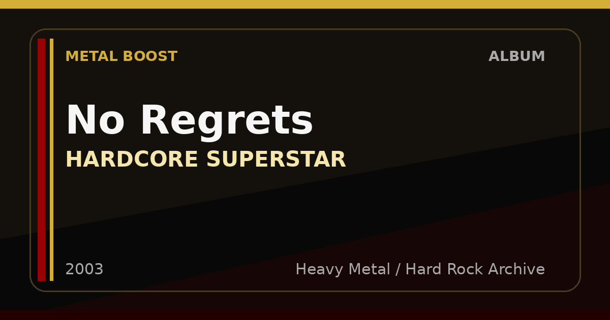 No Regrets – HARDCORE SUPERSTAR | METAL BOOST album visual