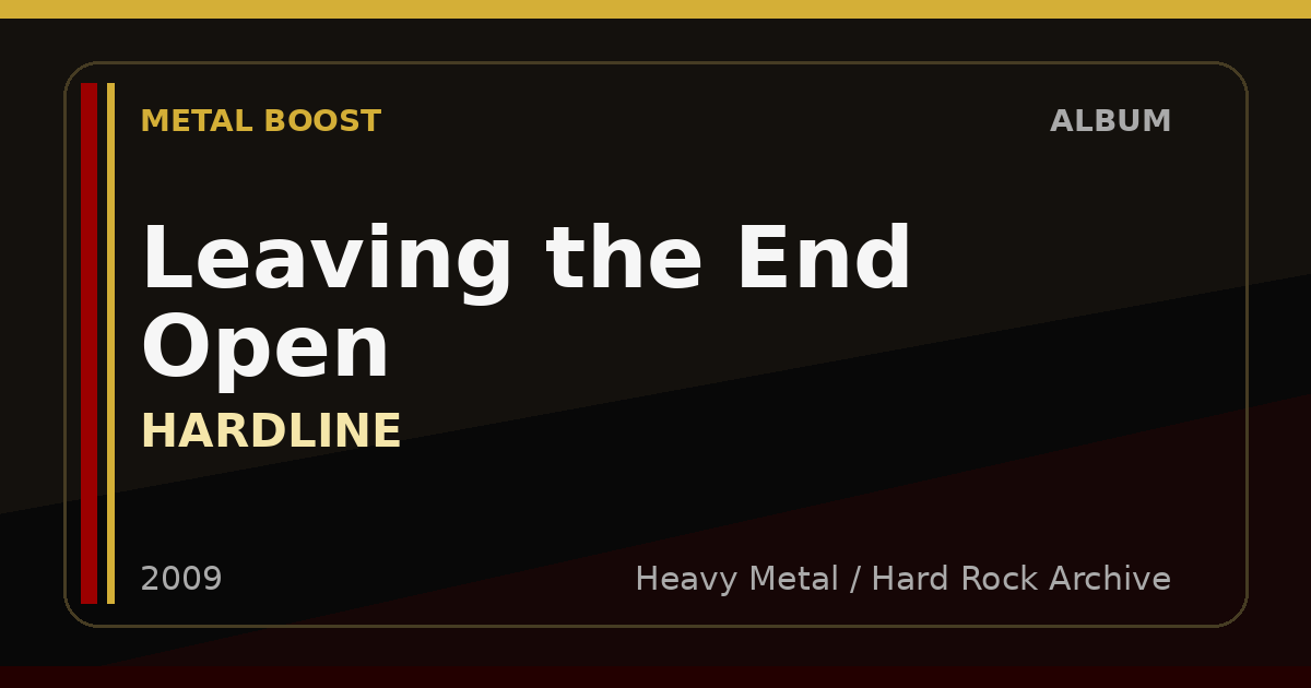 Leaving the End Open – HARDLINE | METAL BOOST album visual