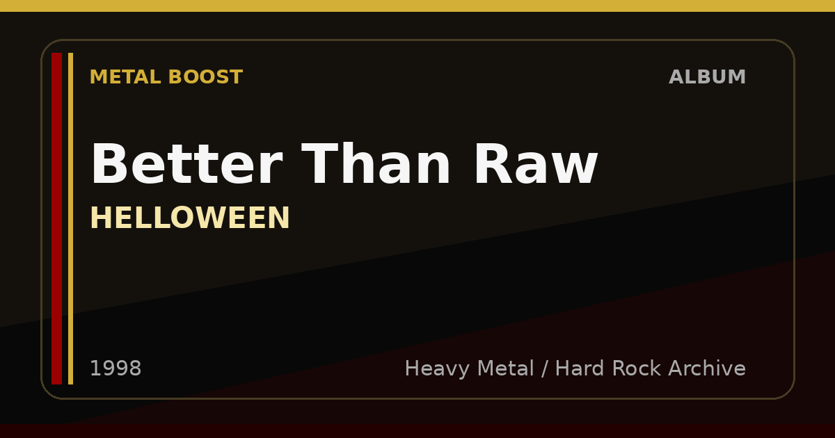 Better Than Raw – HELLOWEEN | METAL BOOST album visual
