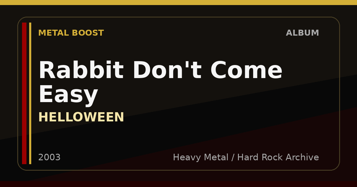 Rabbit Don't Come Easy – HELLOWEEN | METAL BOOST album visual