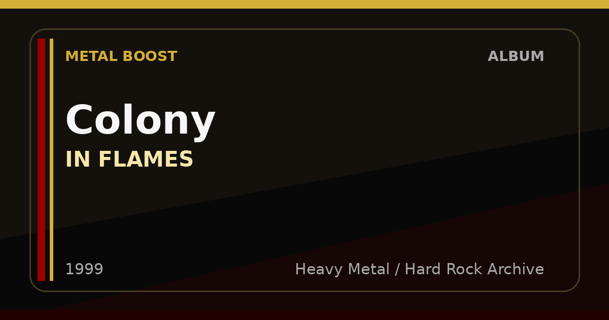 Colony – IN FLAMES | METAL BOOST album visual
