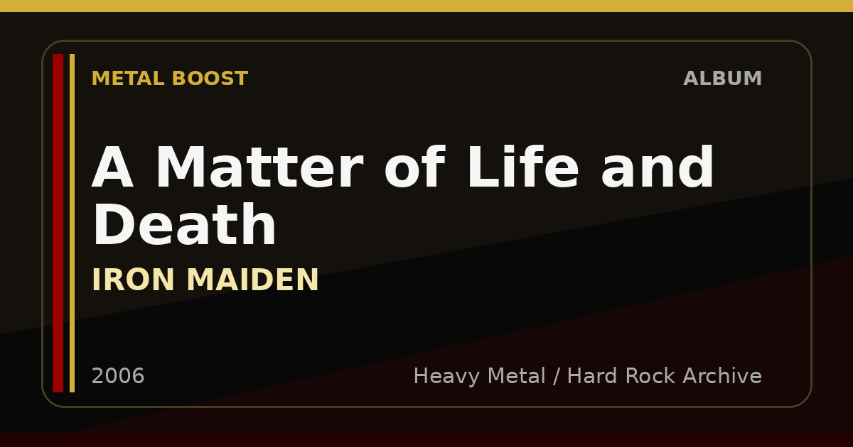 A Matter of Life and Death – IRON MAIDEN | METAL BOOST album visual