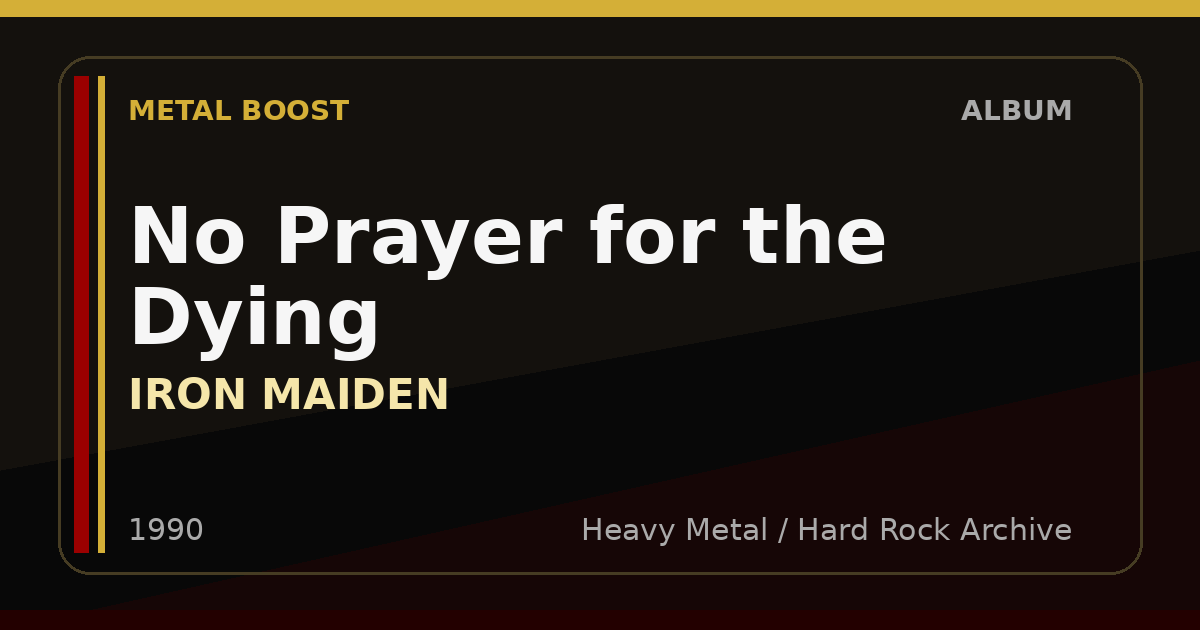 No Prayer for the Dying – IRON MAIDEN | METAL BOOST album visual