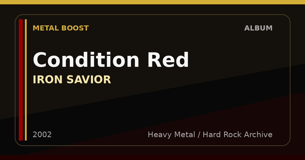 Condition Red – IRON SAVIOR | METAL BOOST album visual
