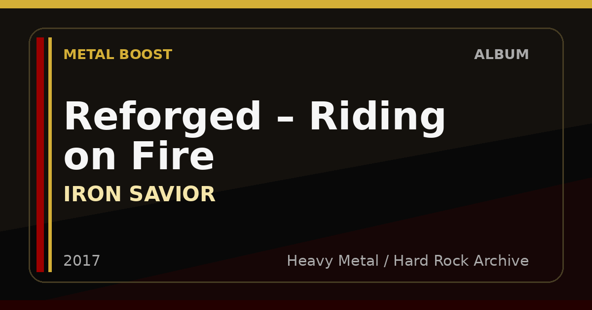 Reforged – Riding on Fire – IRON SAVIOR | METAL BOOST album visual