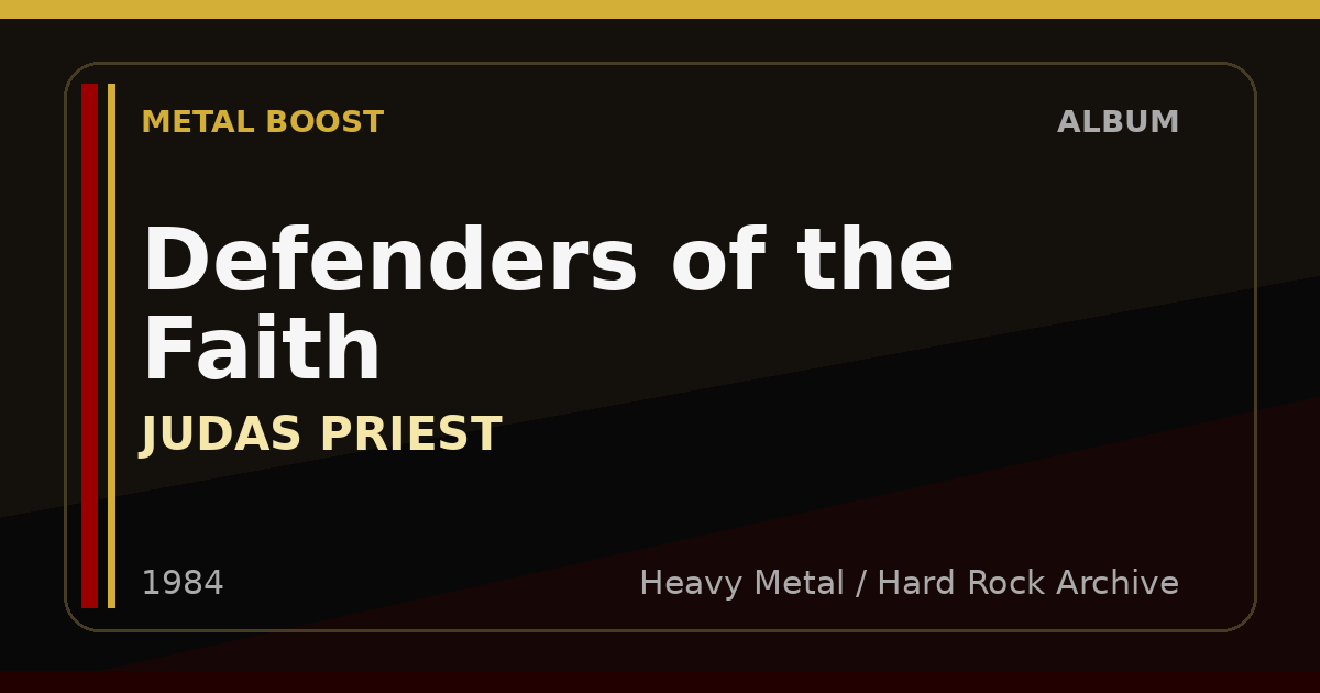 Defenders of the Faith – JUDAS PRIEST | METAL BOOST album visual