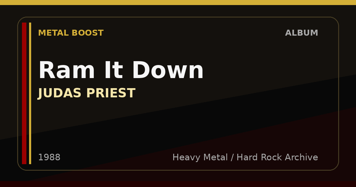 Ram It Down – JUDAS PRIEST | METAL BOOST album visual