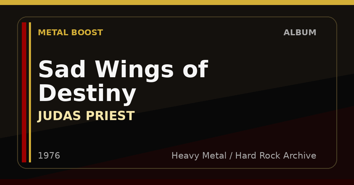 Sad Wings of Destiny – JUDAS PRIEST | METAL BOOST album visual