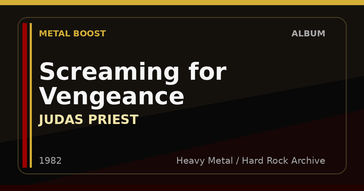 Screaming for Vengeance – JUDAS PRIEST | METAL BOOST album visual