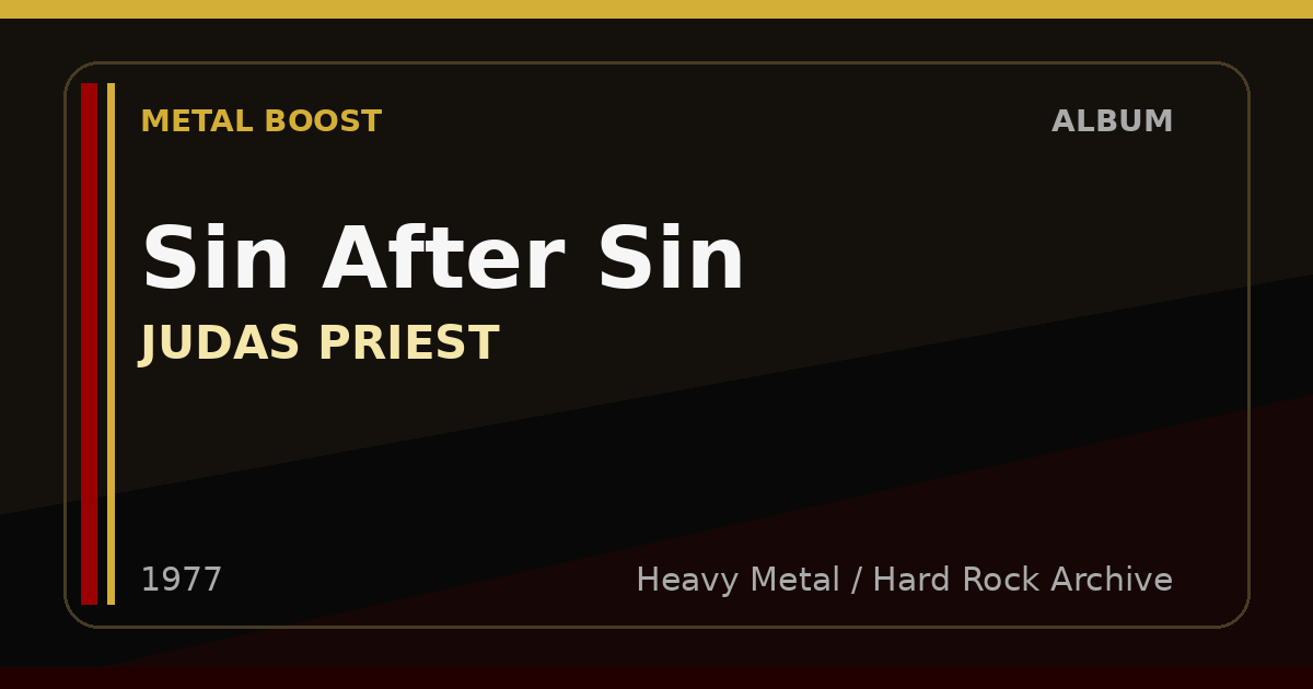 Sin After Sin – JUDAS PRIEST | METAL BOOST album visual