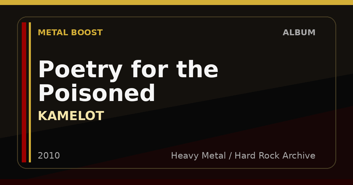 Poetry for the Poisoned – KAMELOT | METAL BOOST album visual