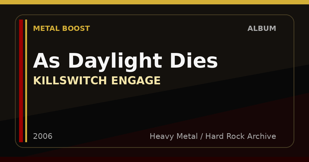 As Daylight Dies – KILLSWITCH ENGAGE | METAL BOOST album visual