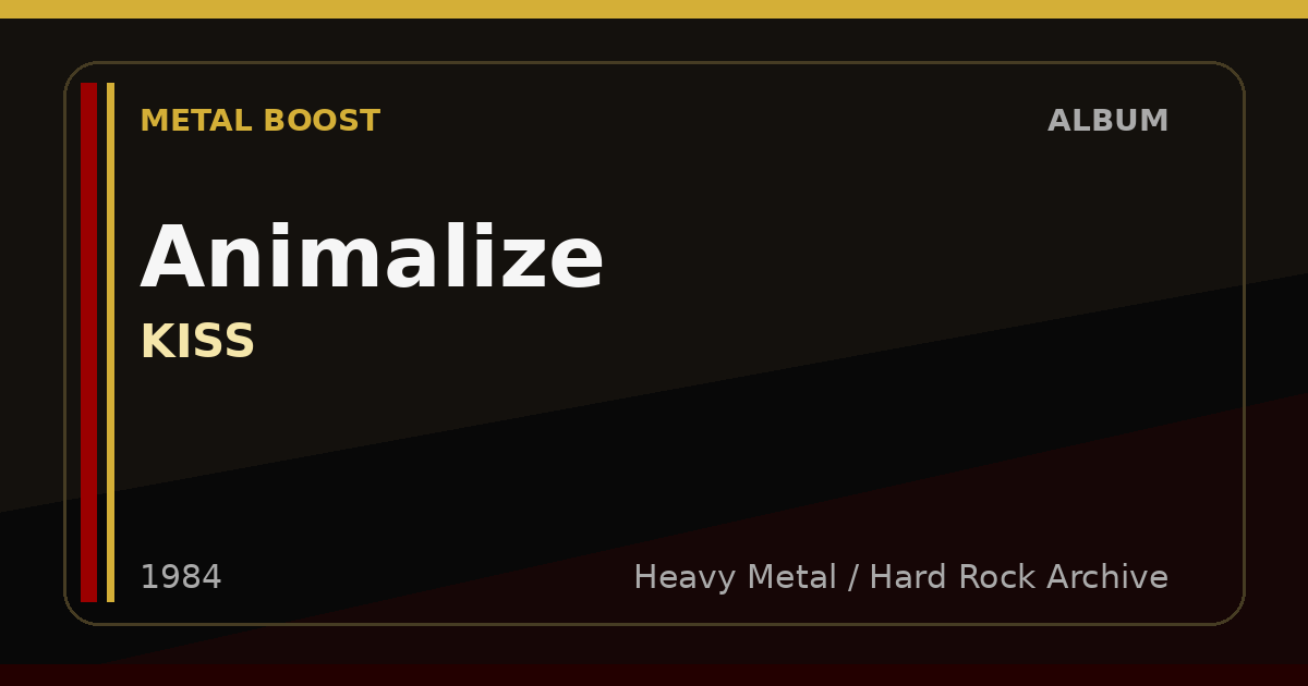 Animalize – KISS | METAL BOOST album visual