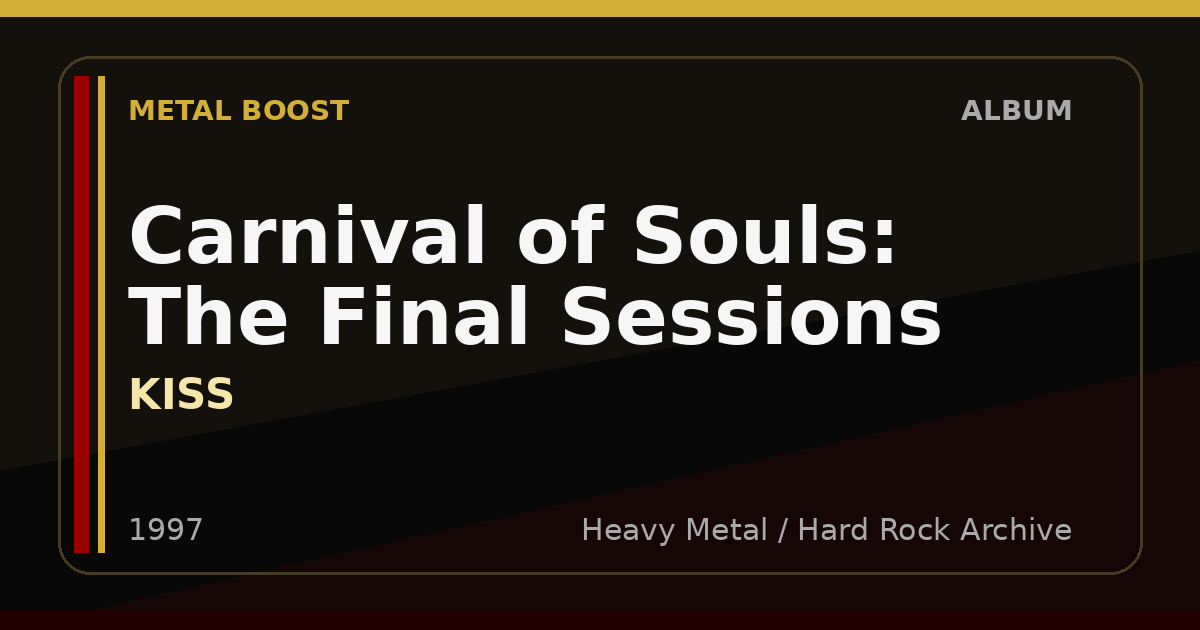 Carnival of Souls: The Final Sessions – KISS | METAL BOOST album visual