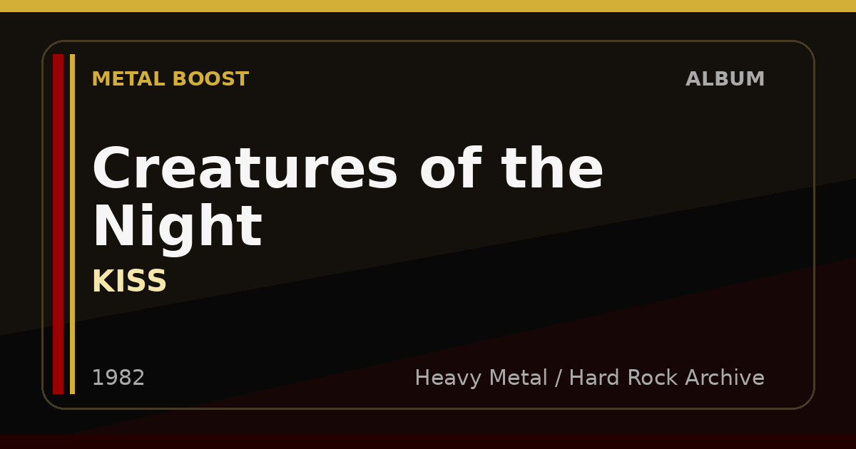 Creatures of the Night – KISS | METAL BOOST album visual