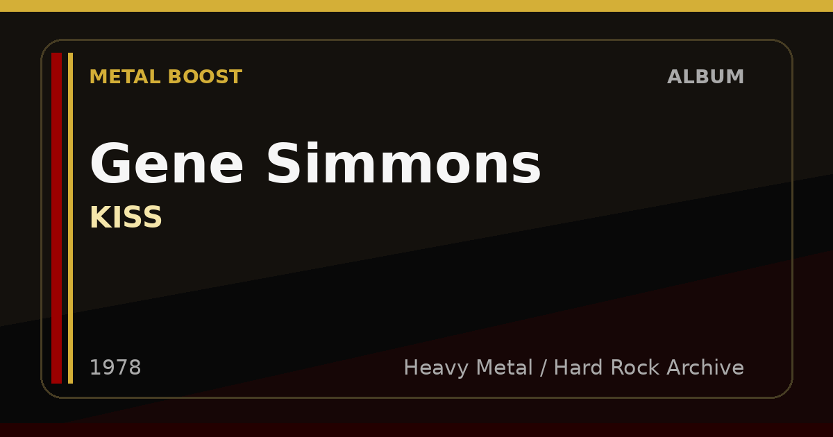 Gene Simmons – KISS | METAL BOOST album visual