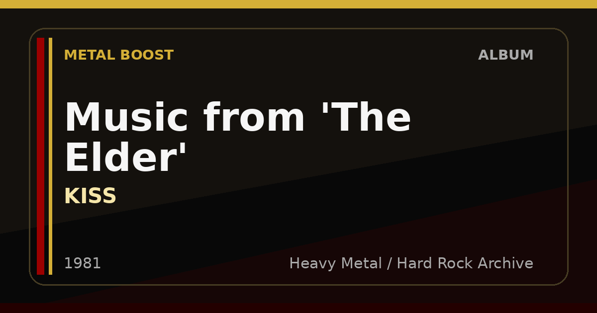 Music from 'The Elder' – KISS | METAL BOOST album visual