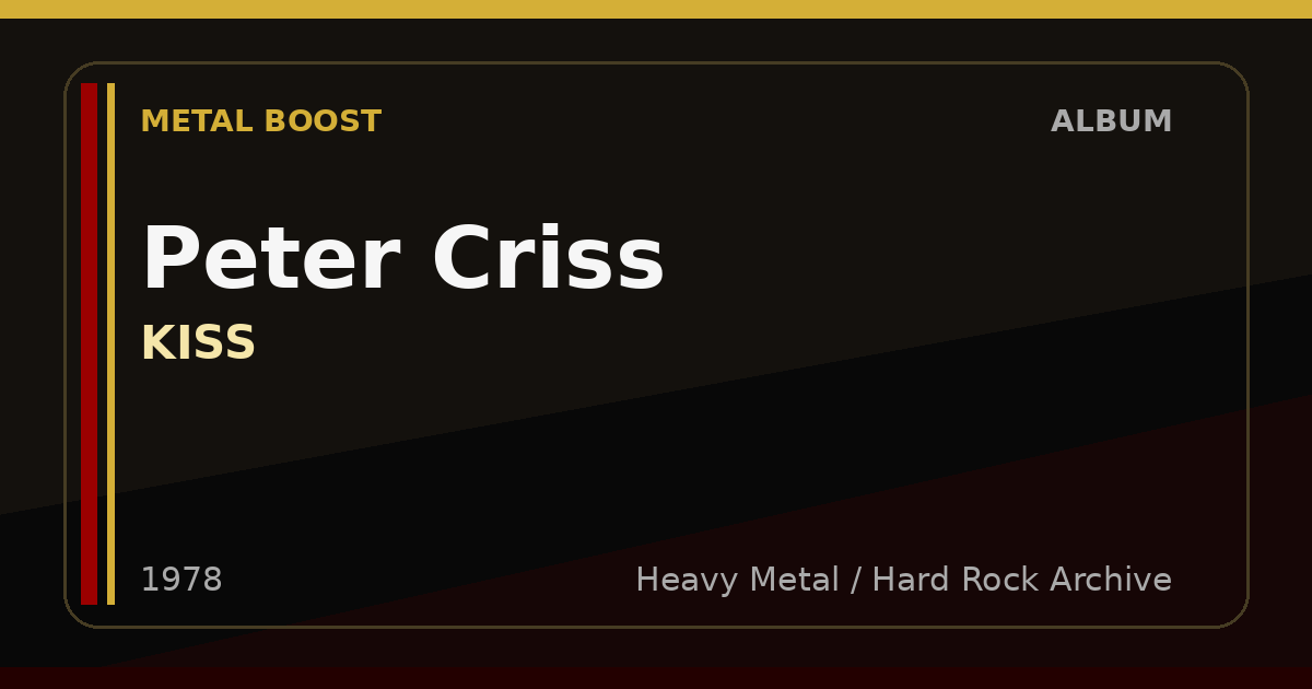 Peter Criss – KISS | METAL BOOST album visual