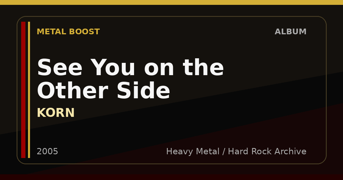 See You on the Other Side – KORN | METAL BOOST album visual