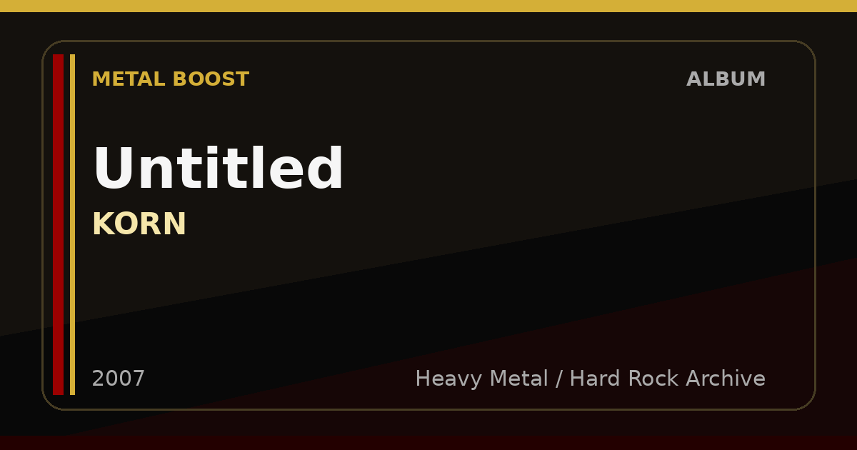 Untitled – KORN | METAL BOOST album visual