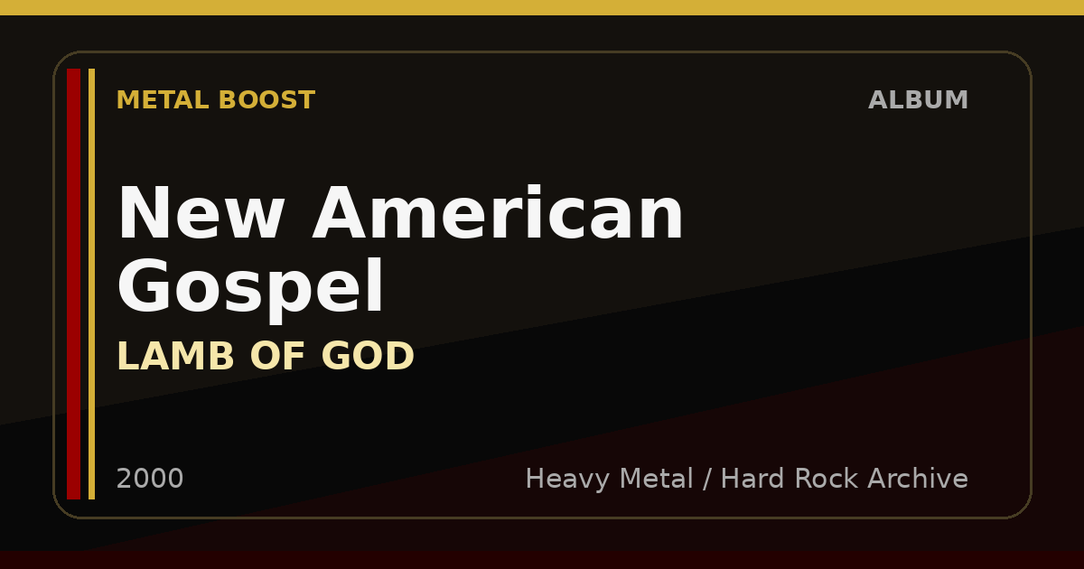 New American Gospel – LAMB OF GOD | METAL BOOST album visual